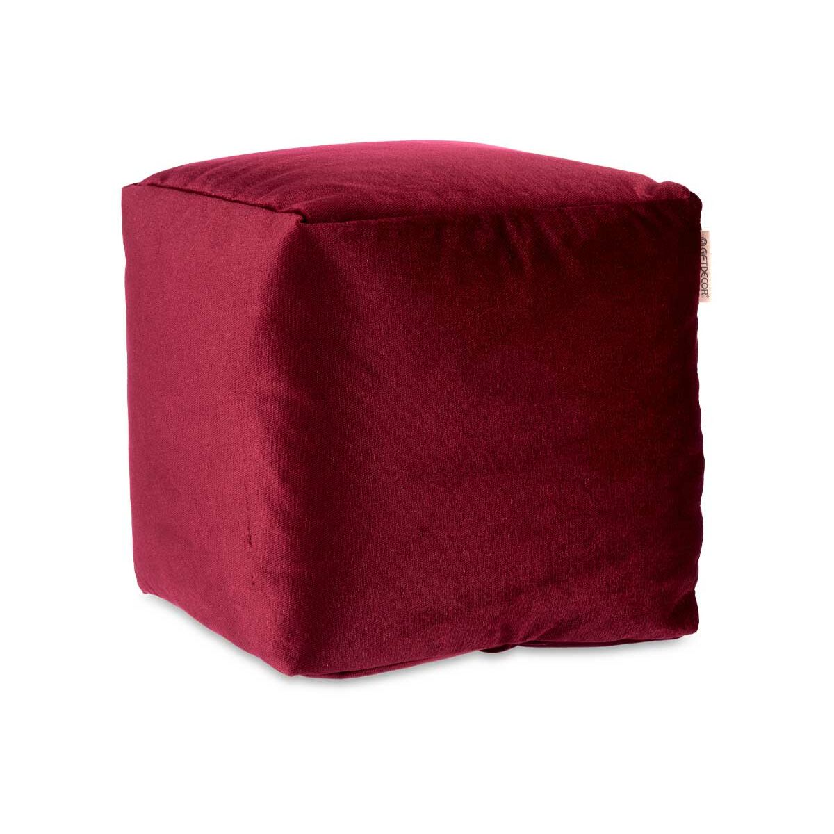Puff Gift Decor Granatrot polystyrol Samt (4 Stück)